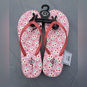 (Size 9) Cherry Pink Flip Flops + Mystery Gift 🎁